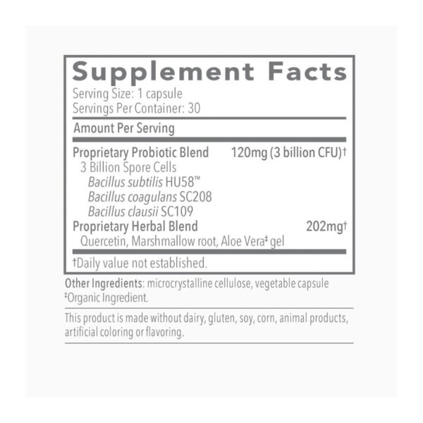 Proflora™4R supplement facts