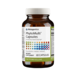 Bottle of Metagenics PhytoMulti Capsules, packed with phytonutrients, vitamins, and minerals.