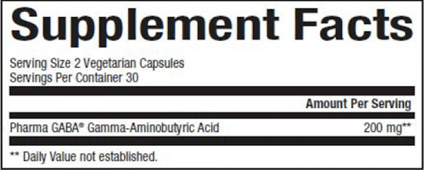 Pharma Gaba 100 mg 60 vegcaps_Supplements_Facts