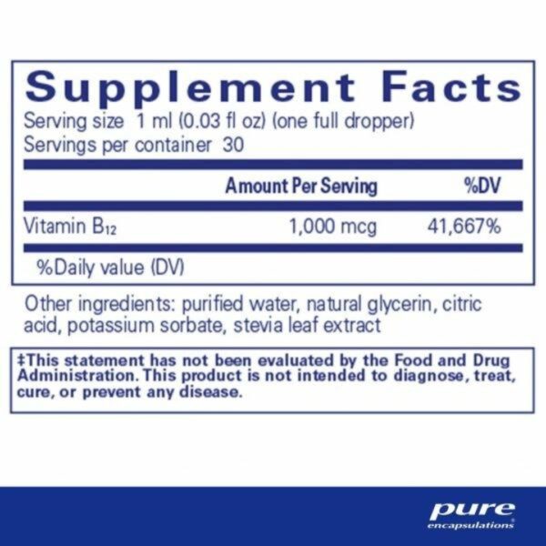 B12 liquid supplement facts