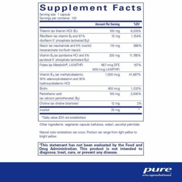 B6 Complex supplement facts