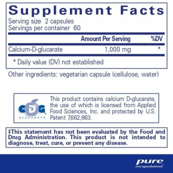 Calcium D Glucarate supplement facts