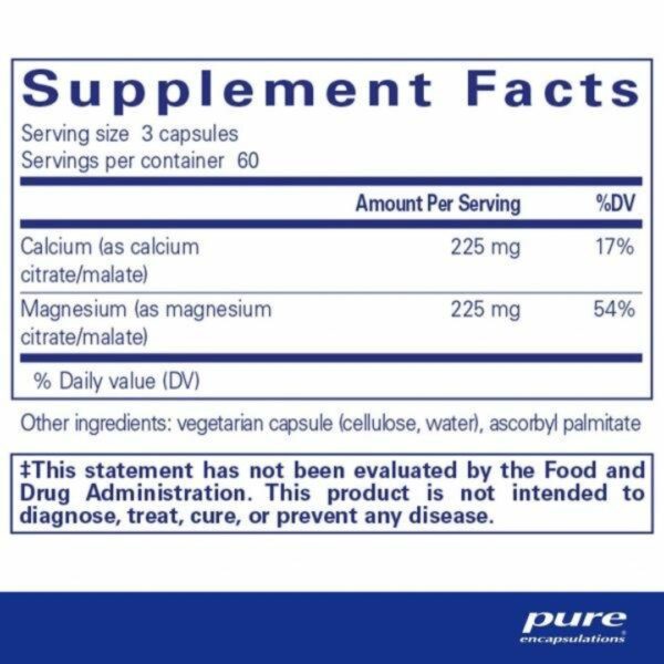 Calcium Magnesium CitrateMalate supplement facts