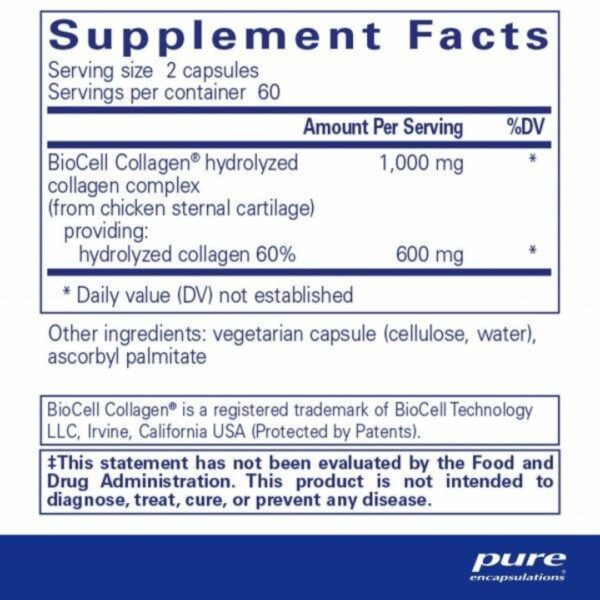 Collagen JS supplement facts