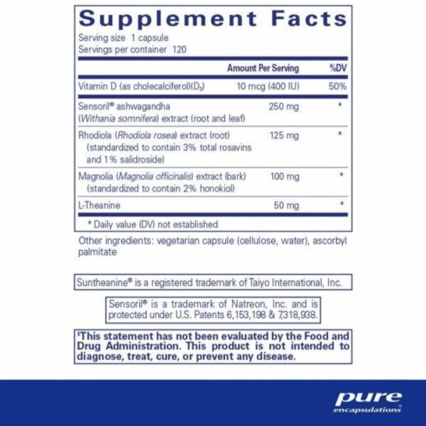 Cortisol Calm supplement facts