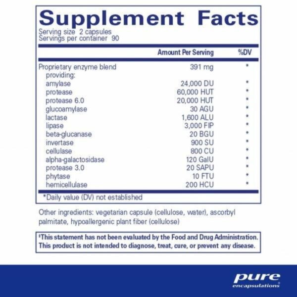 Digestive Enzymes Ultra supplement facts