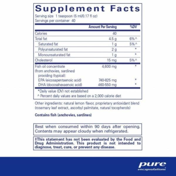 EPADHA liquid supplement facts