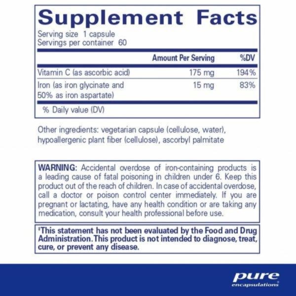 Iron C supplement facts