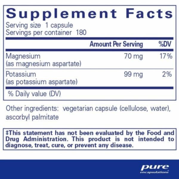 Potassium Magnesium aspartate supplement facts