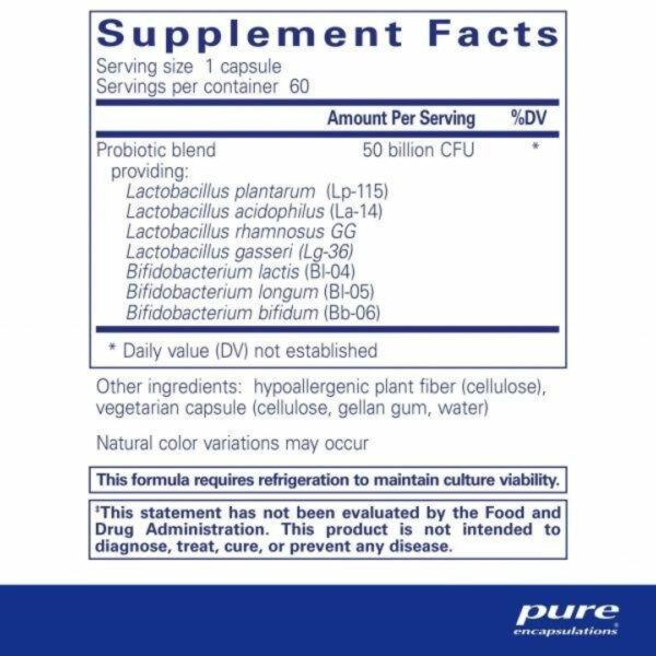 Probiotic 50B supplement facts