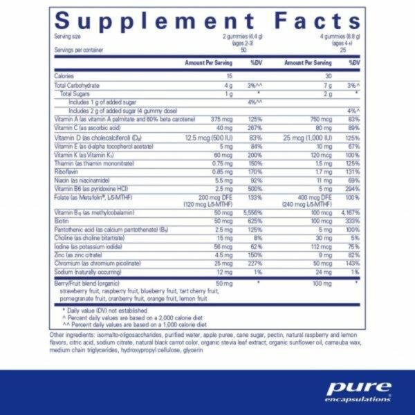 PureNutrients Gummy supplement facts