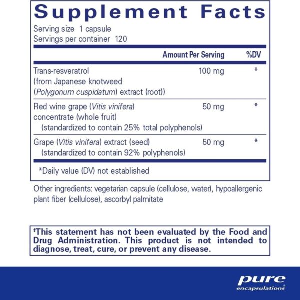 Resveratrol EXTRA supplement facts