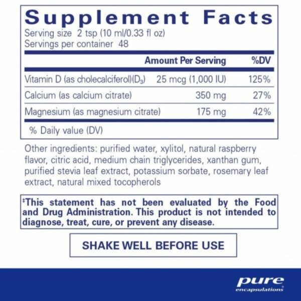 CalMagD liquid supplement facts