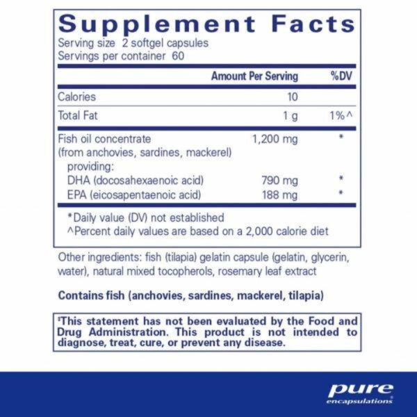 DHA Ultimate supplement facts