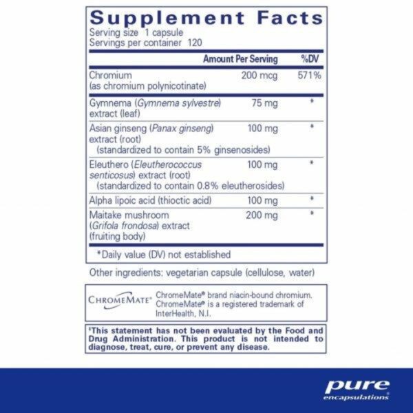 Glucose Support Formula supplement facts
