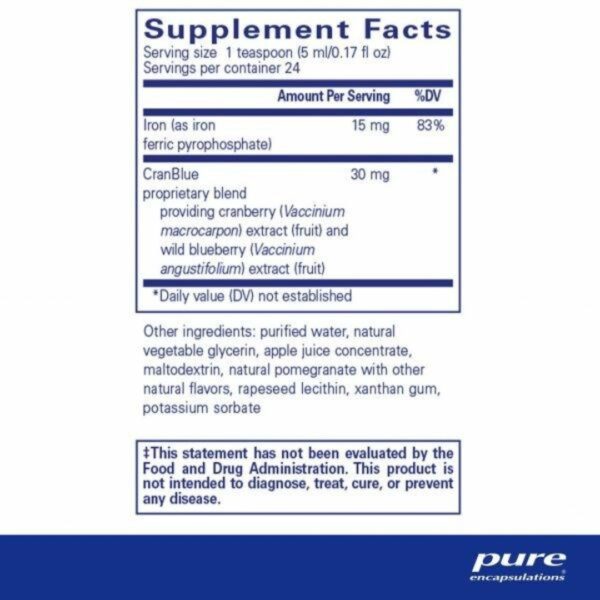 Iron liquid supplement facts