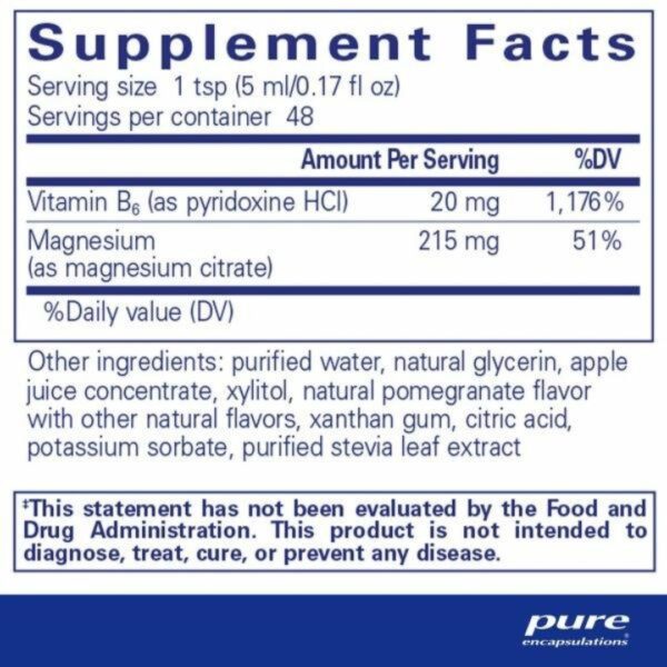 Magnesium liquid supplement facts