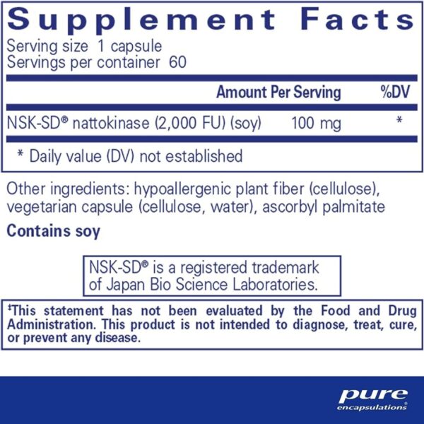 NSK SD supplement facts