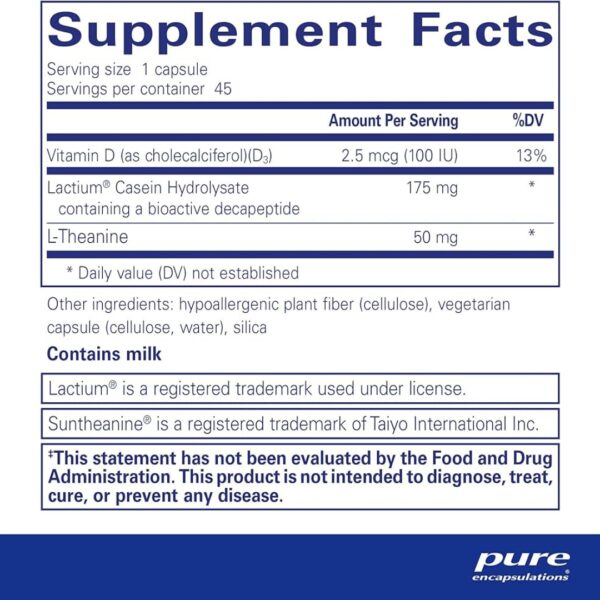 Sereniten Plus supplement facts