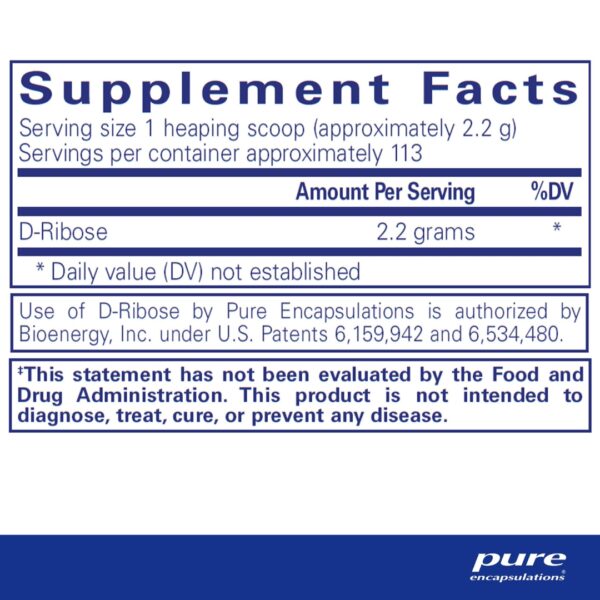 ribose supplement facts