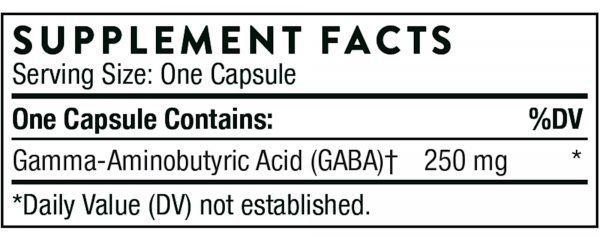 PharmaGABA-250 60 caps supplement fact