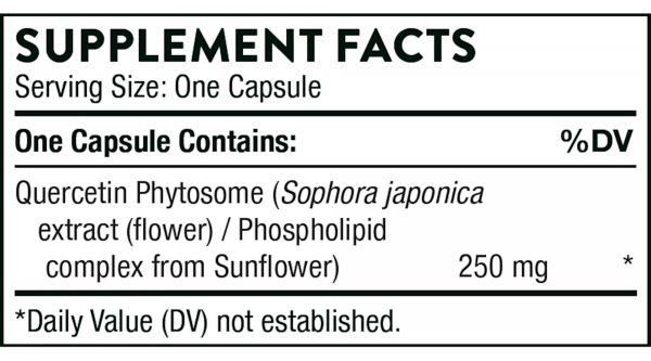 Quercetin Phytosome 60 caps supplement fact