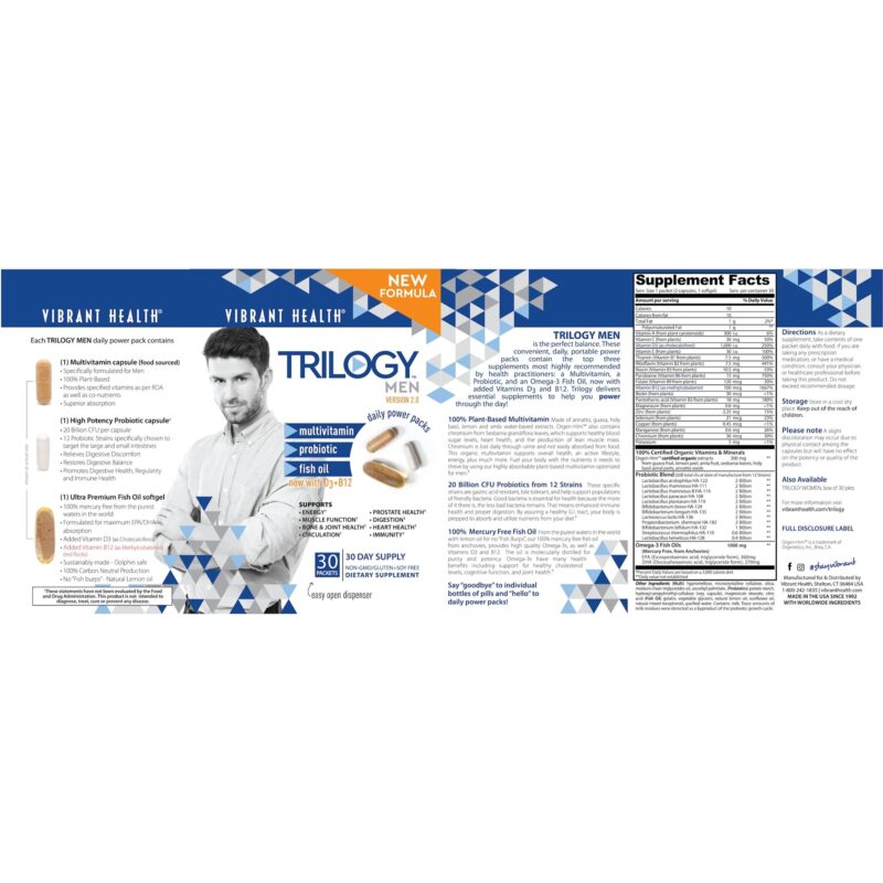 Trilogy Women 30 packets label