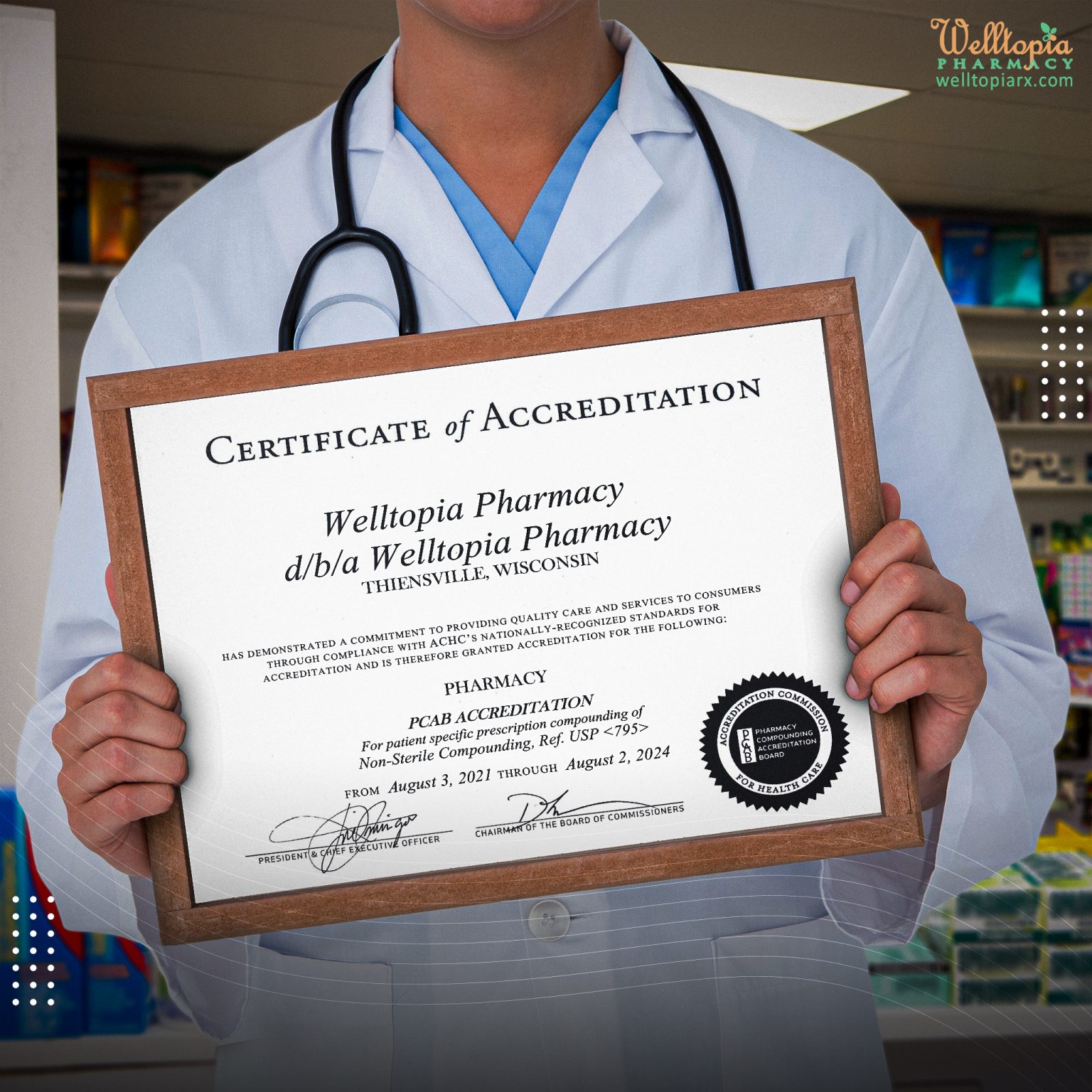 PCAB Accreditation | Welltopia Compounding Pharmacy