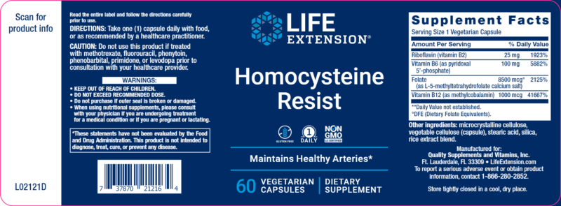 Homocysteine Resist 60 vegcaps