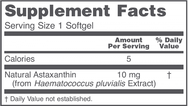 Astaxanthin 10 mg 60 gels