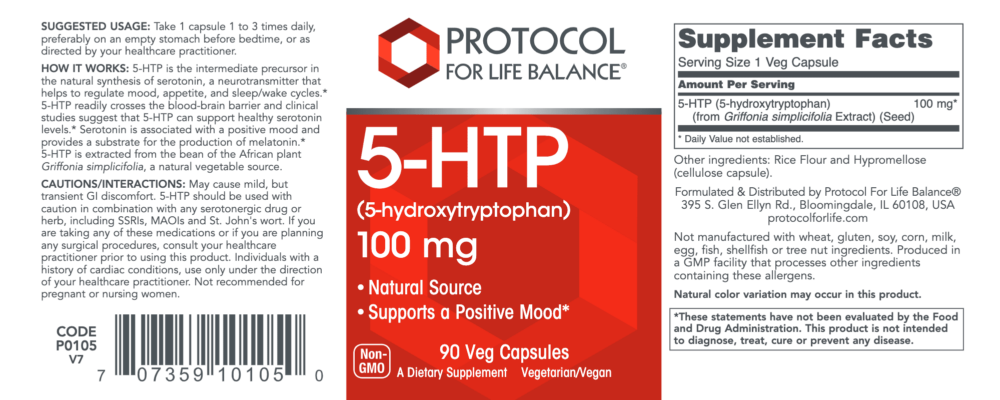5-HTP 100 mg 90 vegcaps