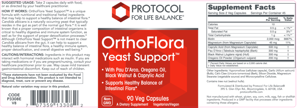 OrthoFlora Yeast Support 90 vcaps