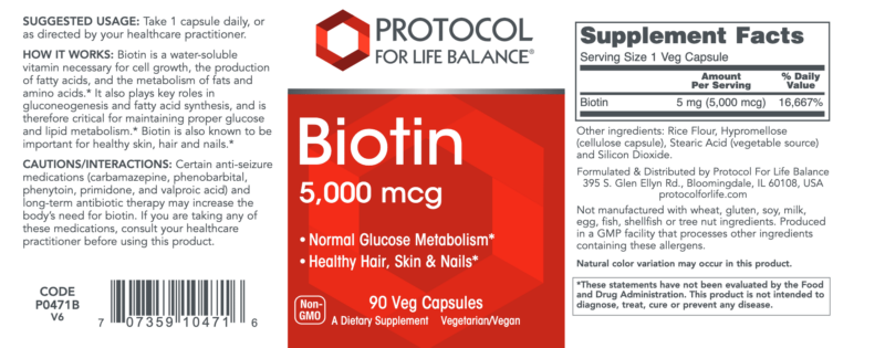 Biotin 5000 mcg 90 vegcaps