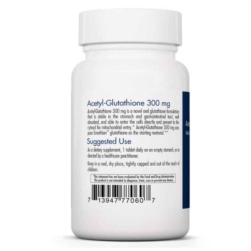 Acetyl Glutathione 300 mg side 2