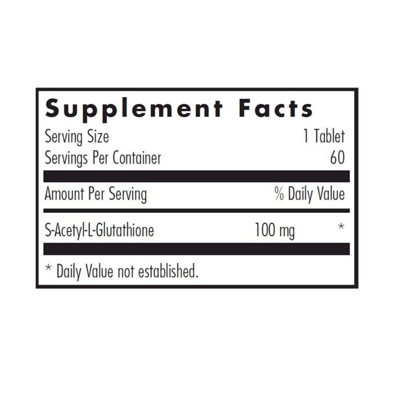 Acetyl-Glutathione supplement fact