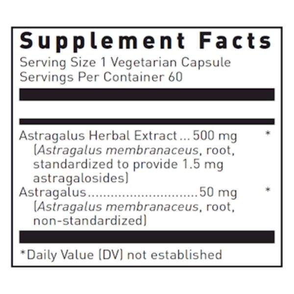 Astragalus Max V supplement facts