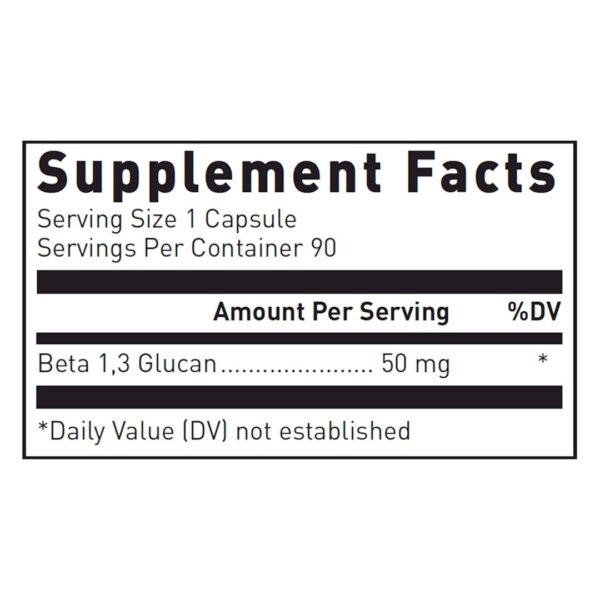 Beta 13 Glucan 50 mg supplement facts