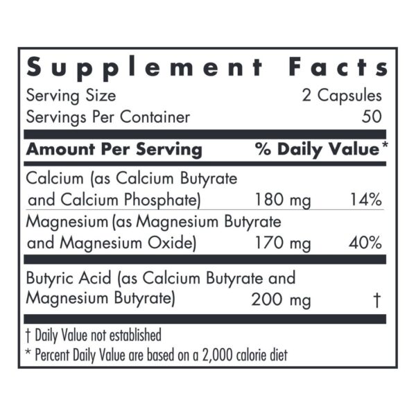 ButyrEn label supplement facts