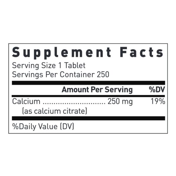 Calcium Citrate supplement facts