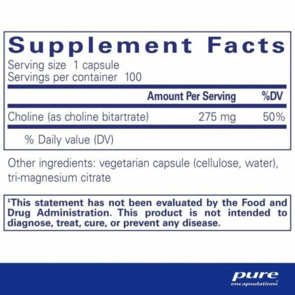 Choline bitartrate supplement facts