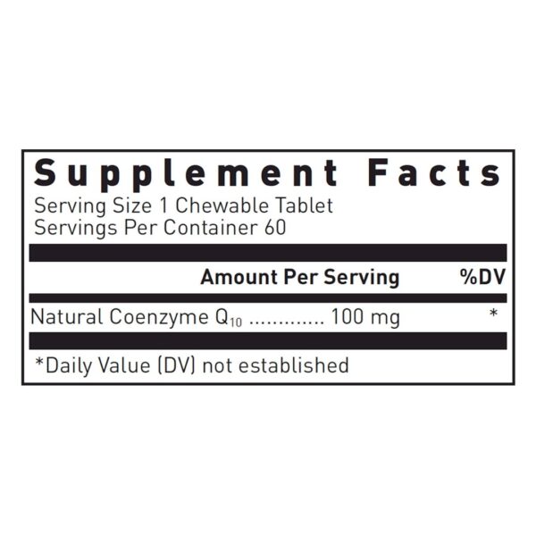 Citrus Q10 100 mg supplement facts