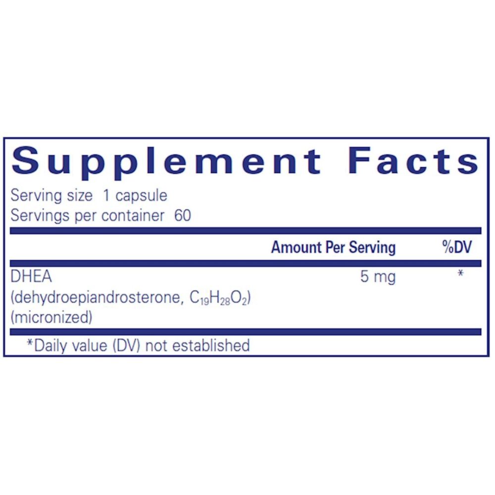 DHEA 5 mg supplement facts