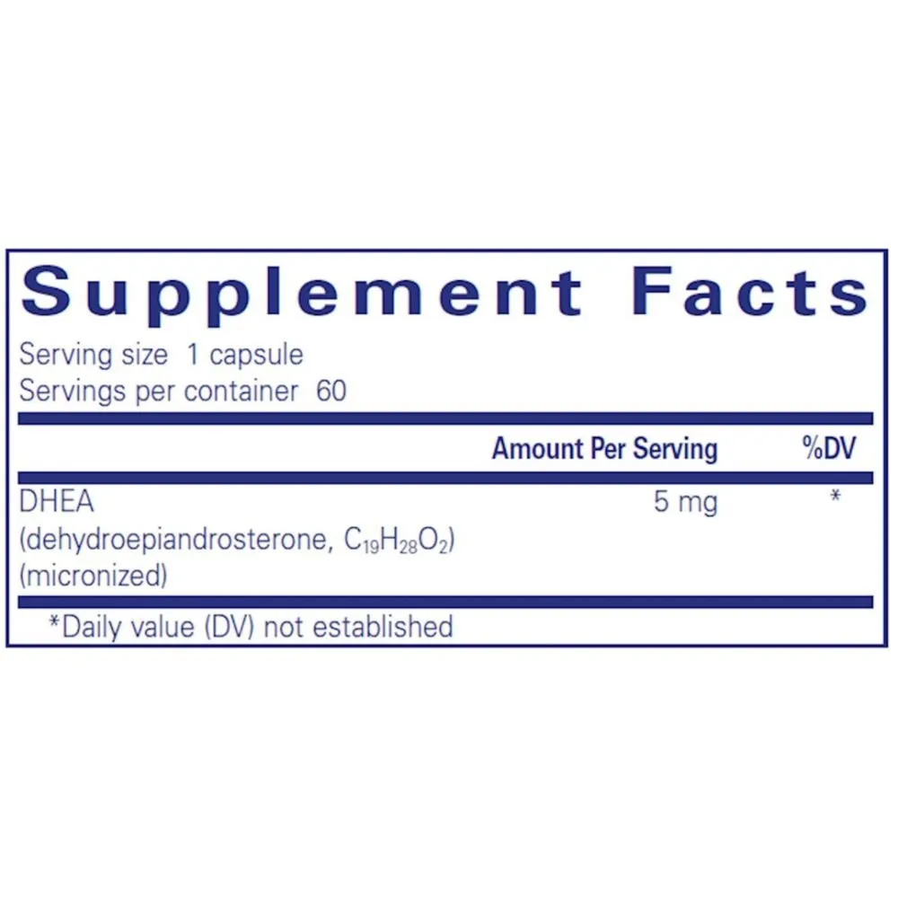 DHEA 5 mg supplement facts