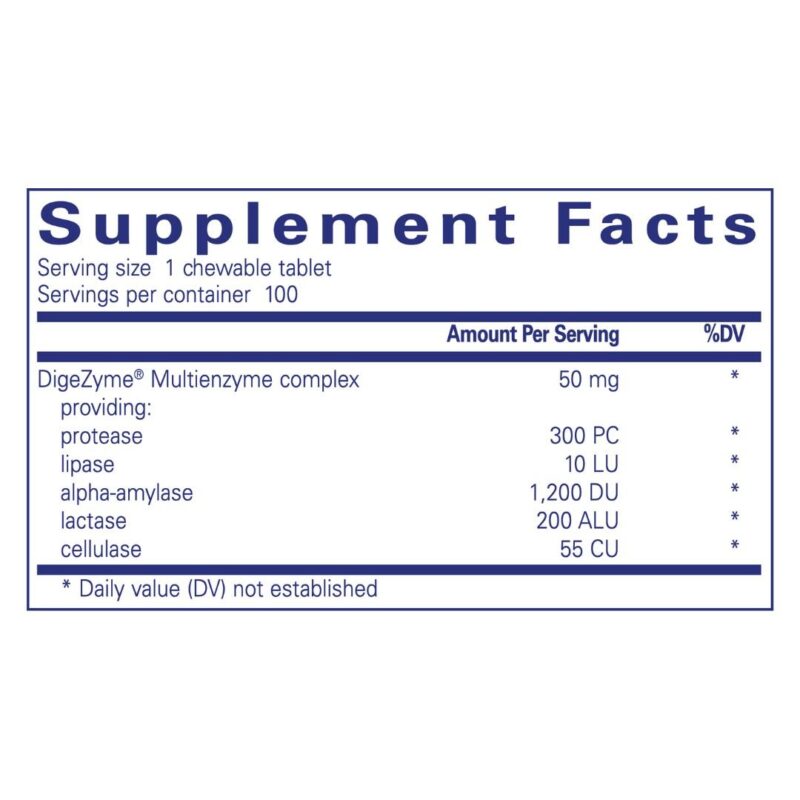 Digestive Enzyme supplement facts