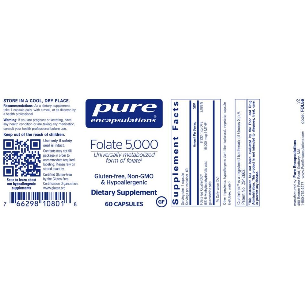 Folate 5000 label