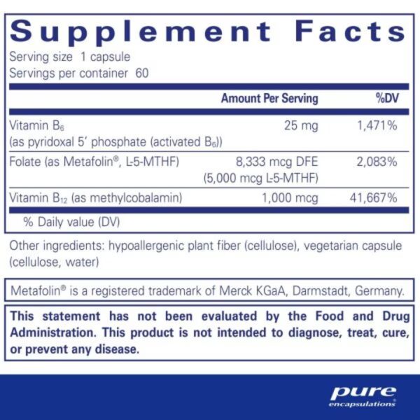 Folate 5000 plus supplement facts 1