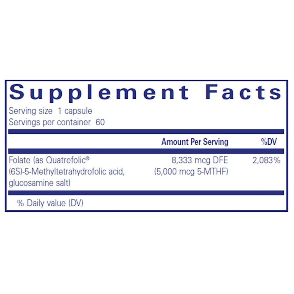 Folate 5000 supplement facts