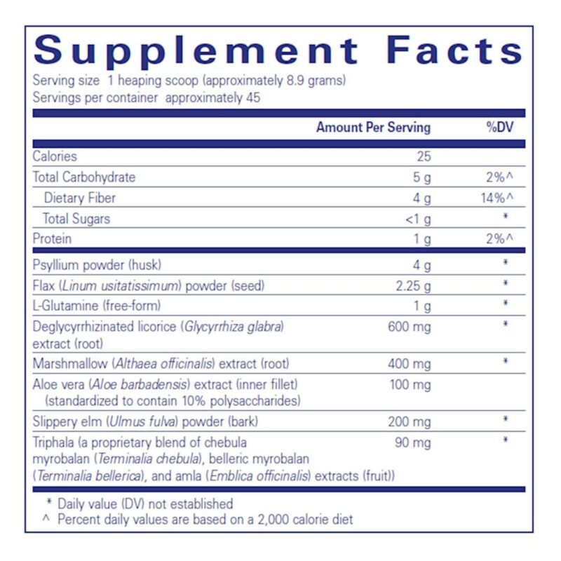 GI Fortify supplement facts