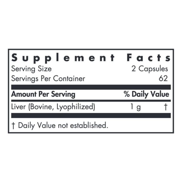 Liver Beef supplement facts