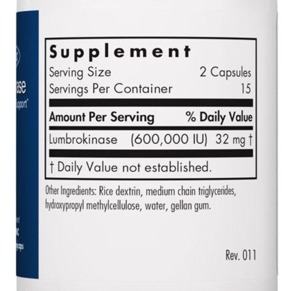 Lumbrokinase supplement facts